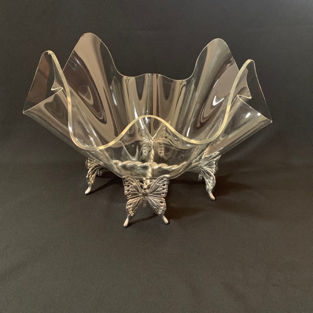 Butterfly Stand w/14” Acrylic Bowl - Arthur Court